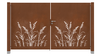 Corten staal poort grassen