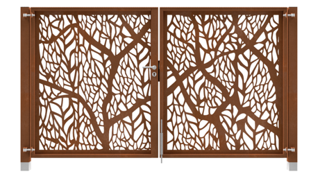 Cortenstalen poort bladnerf