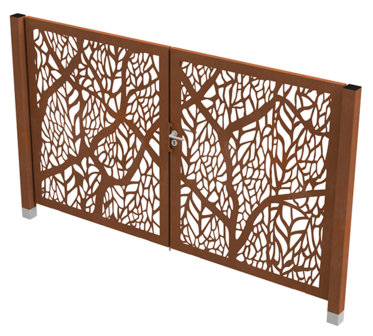 Cortenstalen tuinpoort