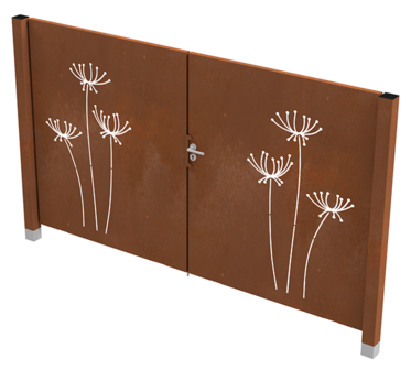 Cortenstaal poort dille