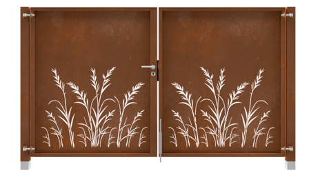 cortenstalen tuinpoort