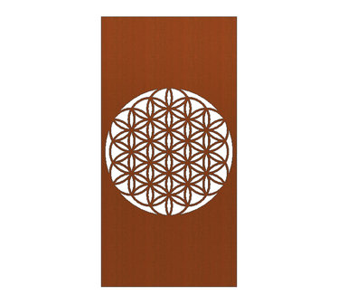 Cortenstaal Schutting flower of life