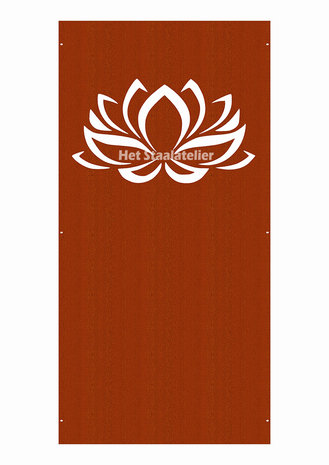 Cortenstaal paneel Lotus