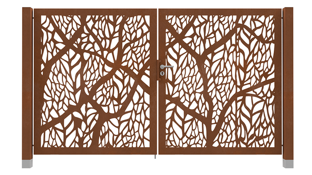 Cortenstaal dubbele poort