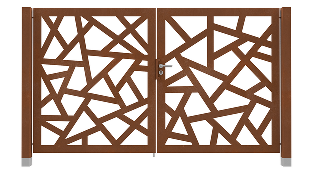 Design poort cortenstaal