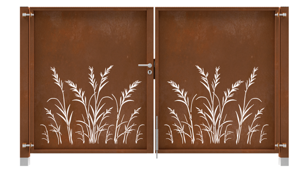 cortenstalen tuinpoort