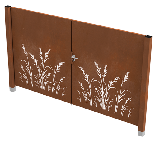 cortenstaal poort voor oprit