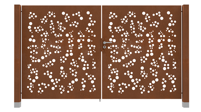 Dubbele Cortenstaal Poort Bubbles